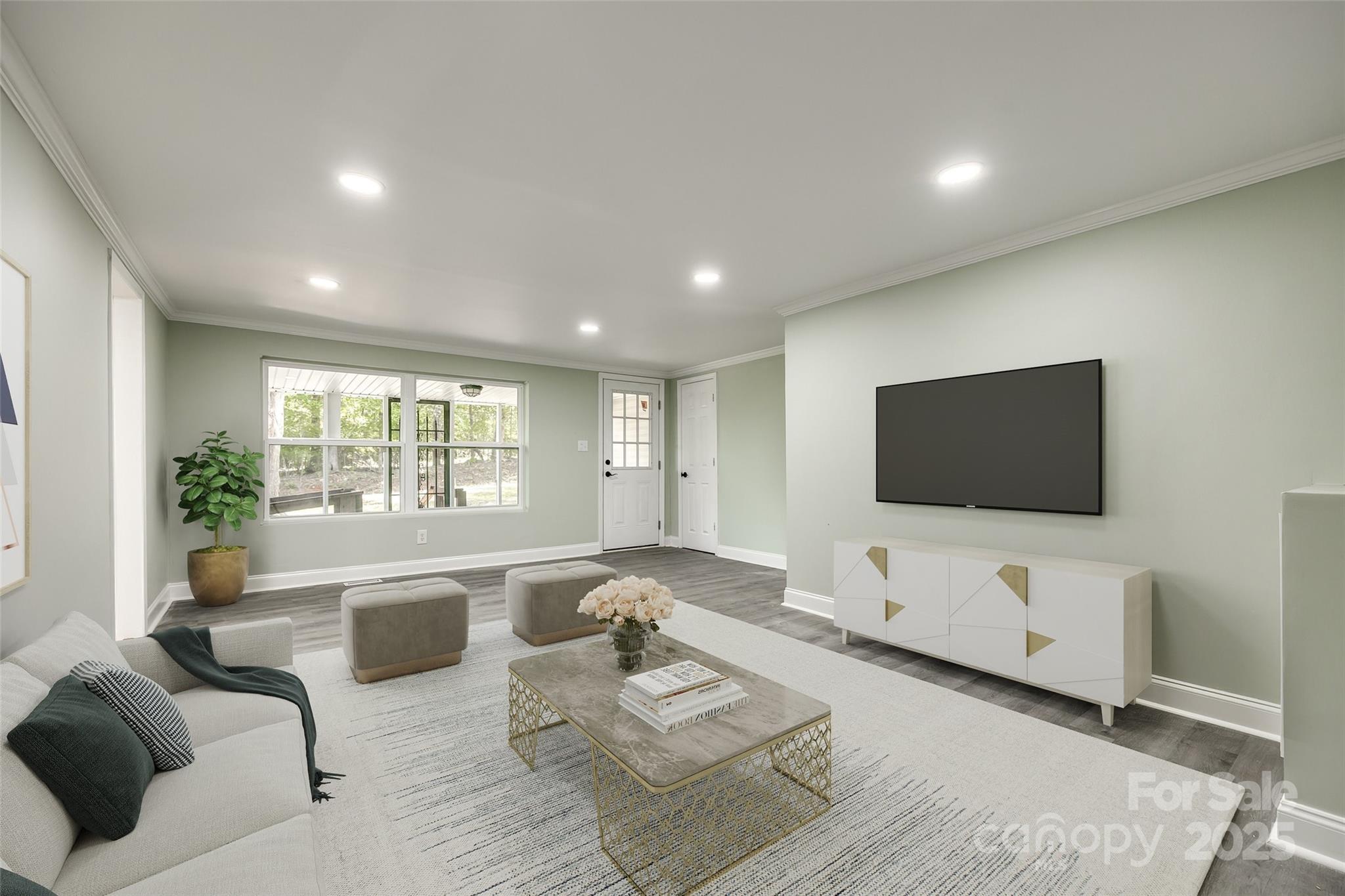 1224 Martin Road Hickory Grove, SC 29717 - Photo 8 of 40 a living room with furniture and a flat screen tv