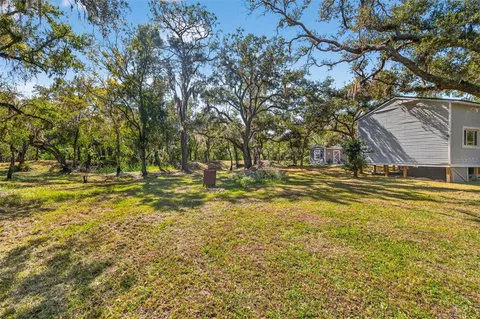 a view of a lush green field