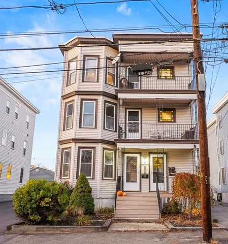 a front view of a building