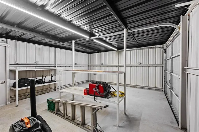 a utility room with furniture