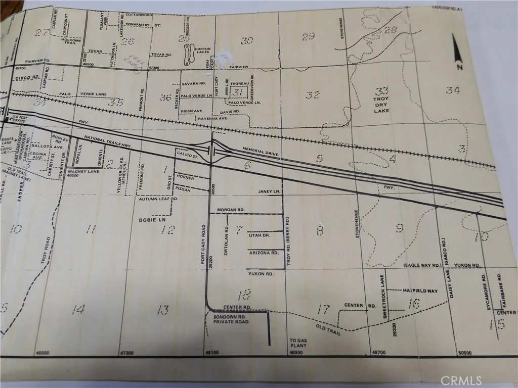 0 Fairview Road Newberry Springs, CA 92365 - Photo 4 of 12 Nothing highlighted, just a brighter map of showing the roads in Newberry Springs.