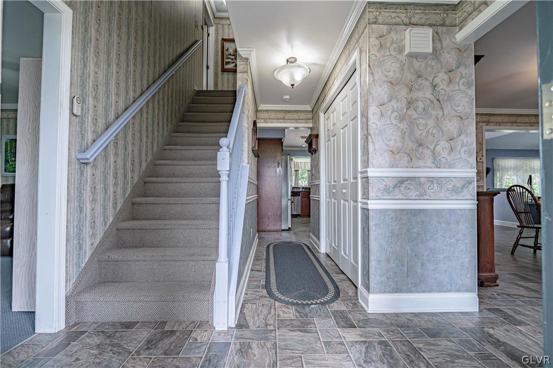 694 Bok Road Nazareth, PA 18064 - Photo 17 of 44 a view of a hallway with wooden floor and staircase