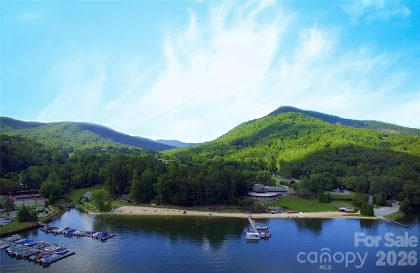 a view of lake and mountain