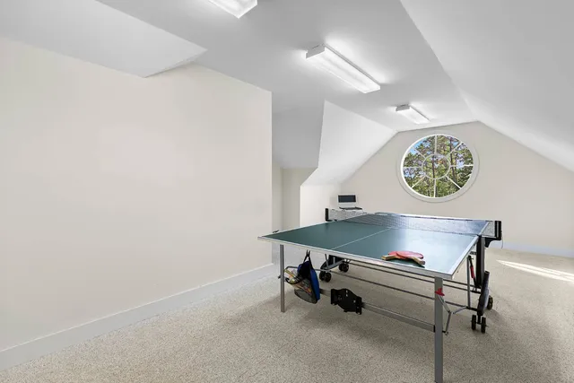 a room with pool table