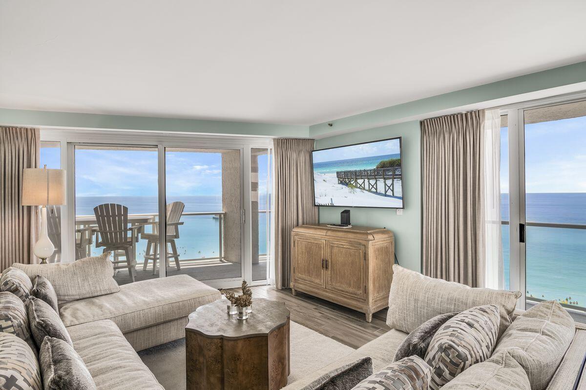 4323 Beachside 2, Unit 323 Miramar Beach, FL 32550 - Photo 2 of 41 a living room with furniture and a large window