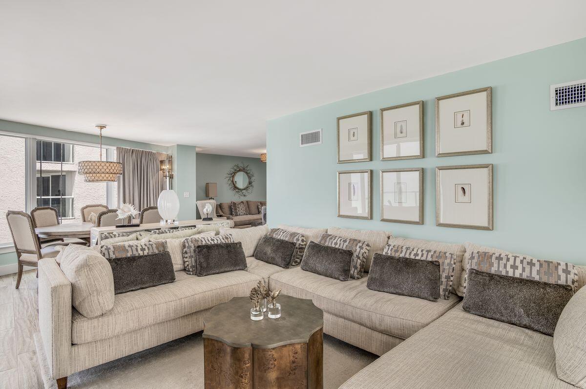 4323 Beachside 2, Unit 323 Miramar Beach, FL 32550 - Photo 10 of 41 a living room with furniture and a large window