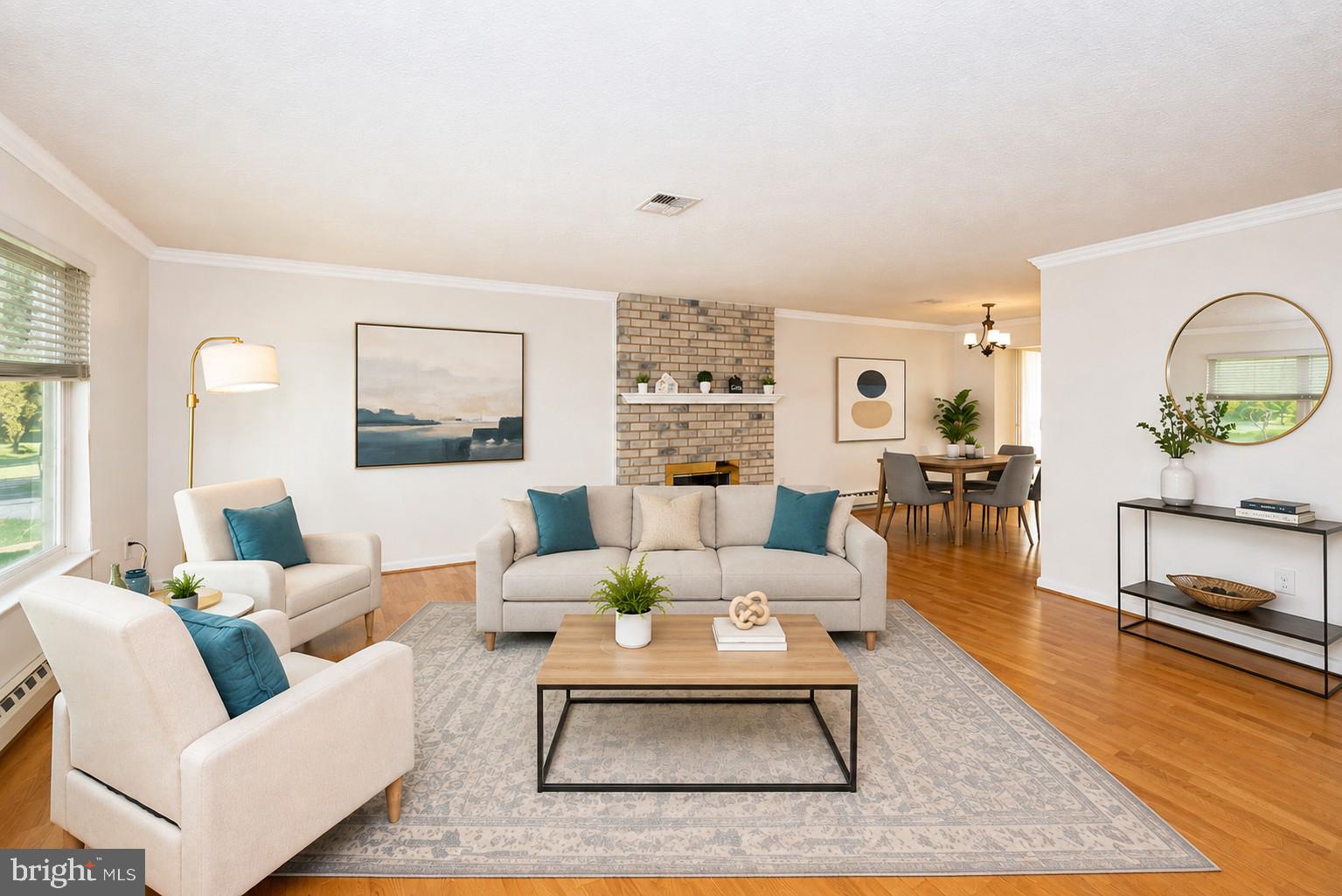 Virtually Staged Living Space.