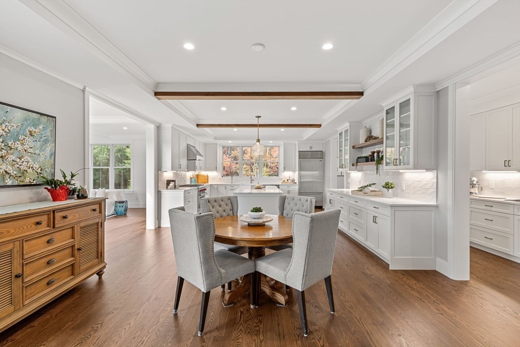 48 Graystone Lane Natick, MA 01760 - Photo 5 of 30 a dining room with furniture and wooden floor