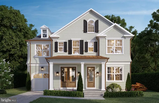 a view of a white house next to a yard