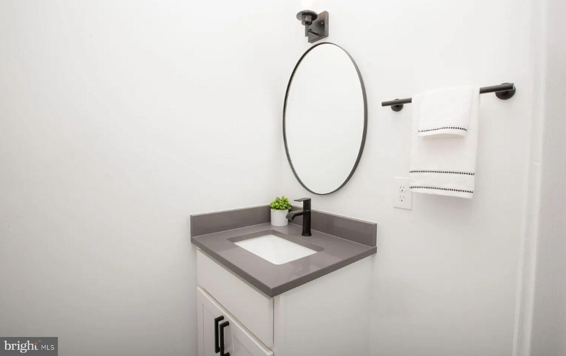 1012 North Calvert Street, Unit 3B Baltimore, MD 21202 - Photo 9 of 9 a bathroom with a sink and a mirror