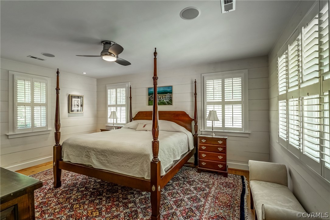 207 Wood Road Henrico, VA 23229 - Photo 15 of 50 Master bedroom with heart pine floors, plantation
