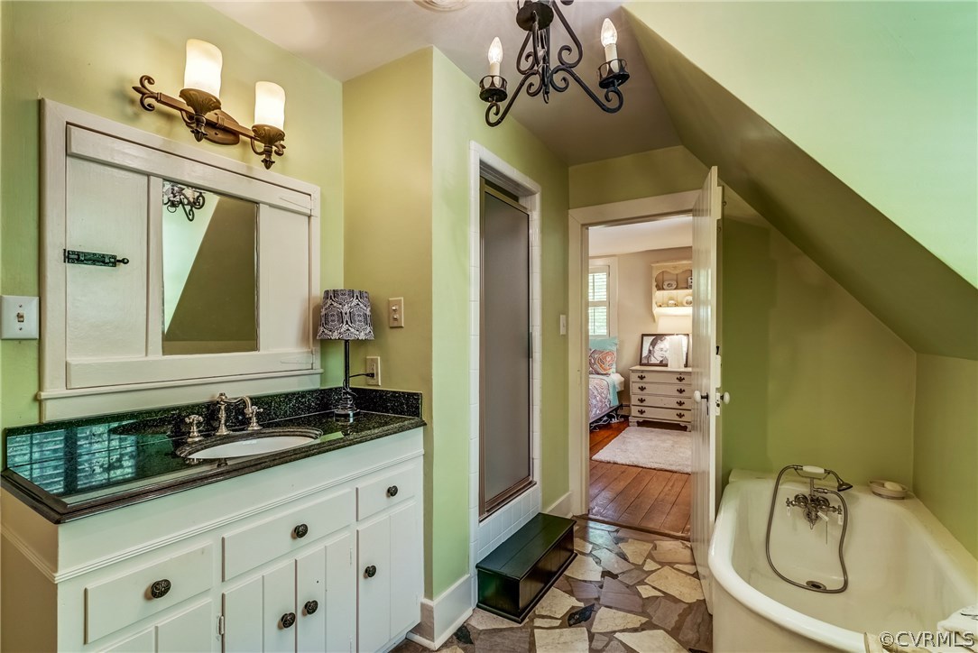 207 Wood Road Henrico, VA 23229 - Photo 25 of 50 Bathroom with honed absolute granite, marble floor