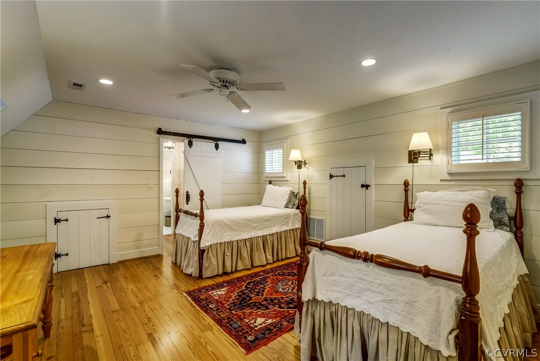 207 Wood Road Henrico, VA 23229 - Photo 28 of 50 Bedroom with heart pine floors, ceiling fan, plant