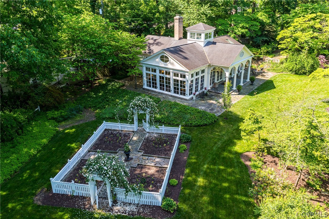 207 Wood Road Henrico, VA 23229 - Photo 42 of 50 View of the Conservatory, rose garden and lovely e