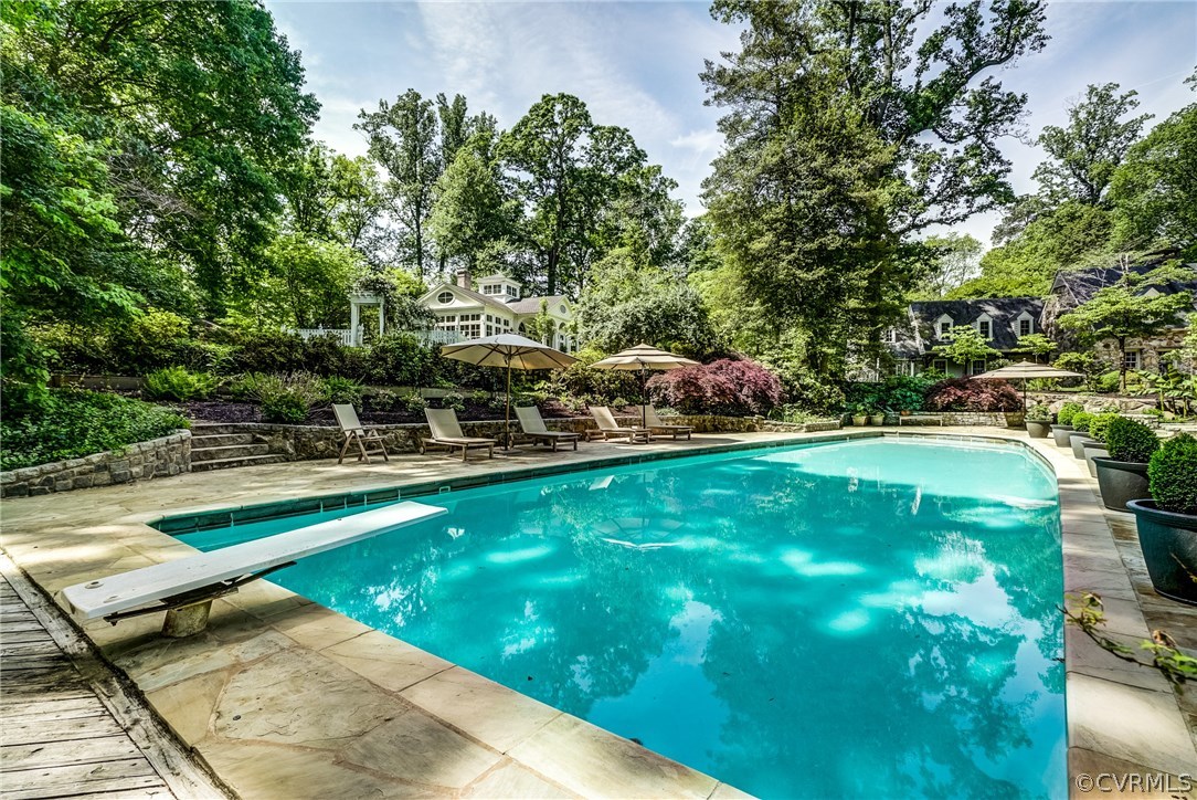 207 Wood Road Henrico, VA 23229 - Photo 45 of 50 Commercial size deep water pool surrounded by lush