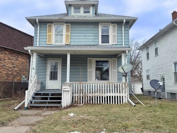front view of a house with a porch