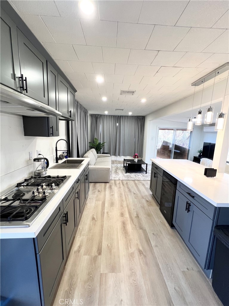 45080 Terwilliger Road Anza, CA 92539 - Photo 33 of 45 a large kitchen with stainless steel appliances lots of counter space and a sink