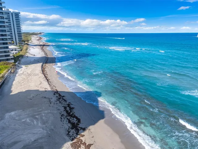 a view of an ocean and beach
