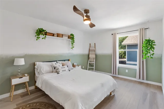 a kitchen with a stove and a microwave