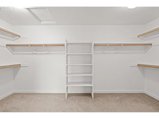 an aerial view of a house with a yard and a large tree