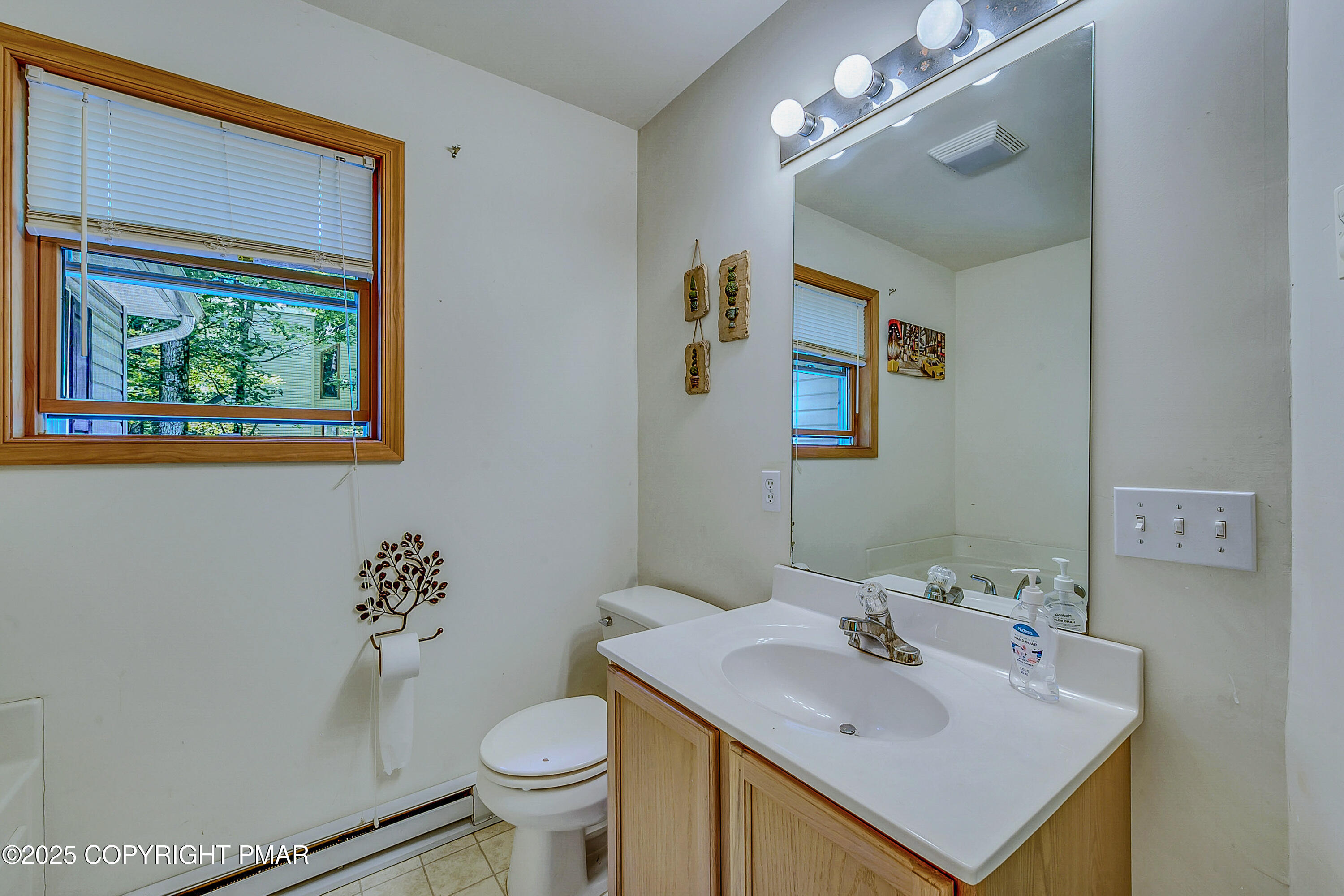 164 Bellingham Drive Bushkill, PA 18324 - Photo 20 of 46 a bathroom with a sink toilet and mirror