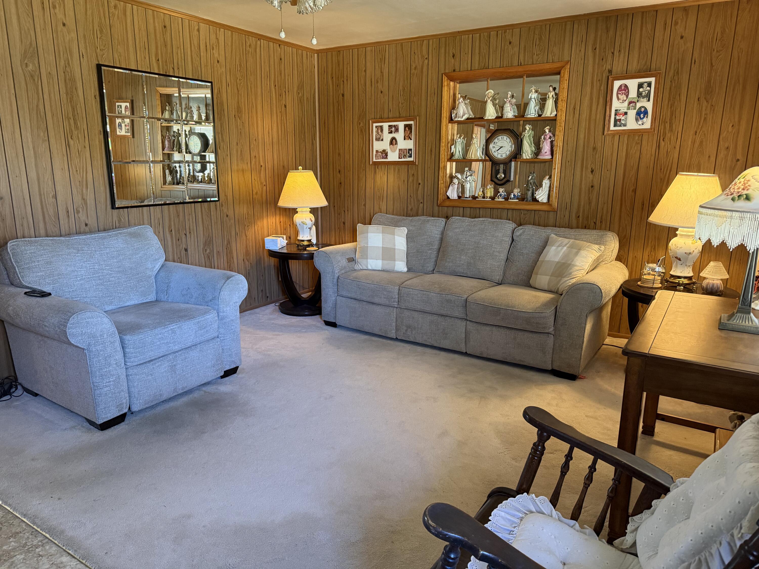 1028 Roswell Lane Blue Ridge, VA 24064 - Photo 2 of 21 a living room with furniture a lamp and paintings on the wall