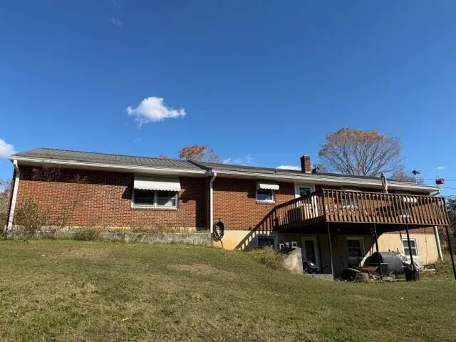 a view of a house with a patio