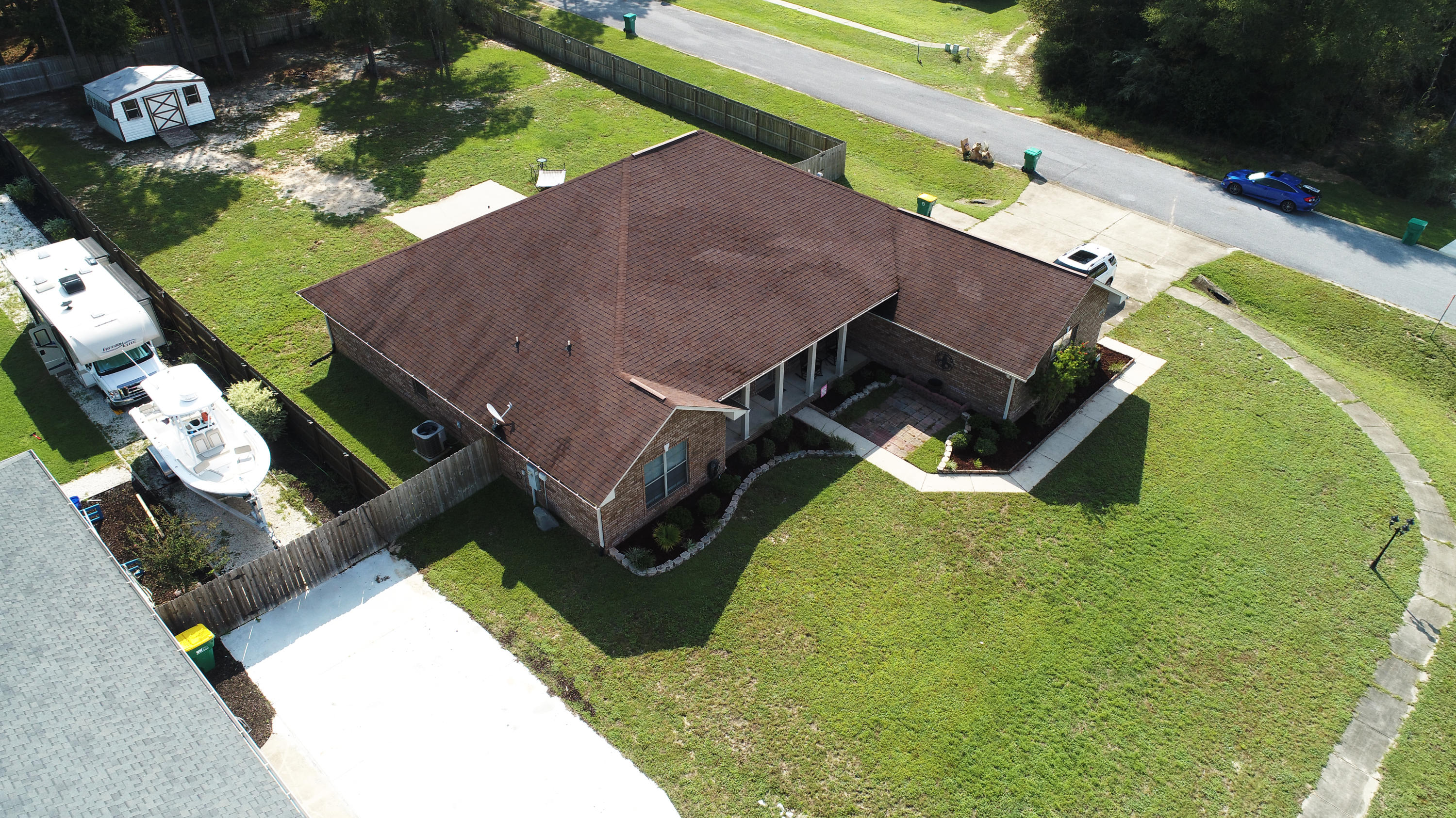 6181 Hummingbird Lane Crestview, FL 32536 - Photo 44 of 56 an aerial view of a house with a yard