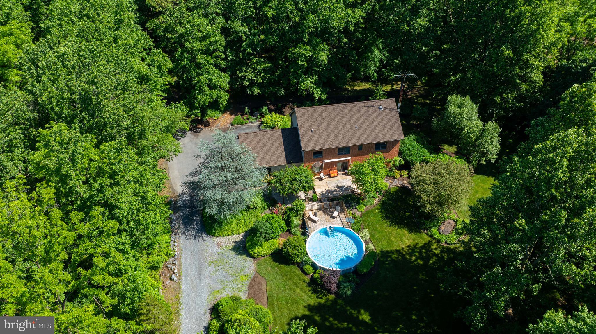 575 Church Road Manheim, PA 17545 - Photo 78 of 96 an aerial view of a house with garden space and street view