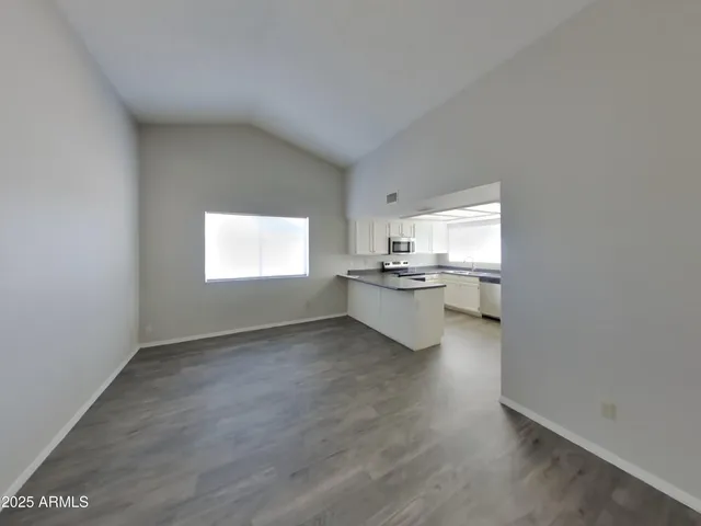 a view of kitchen and window