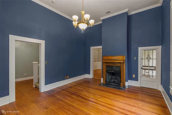 a view of a livingroom with a fireplace