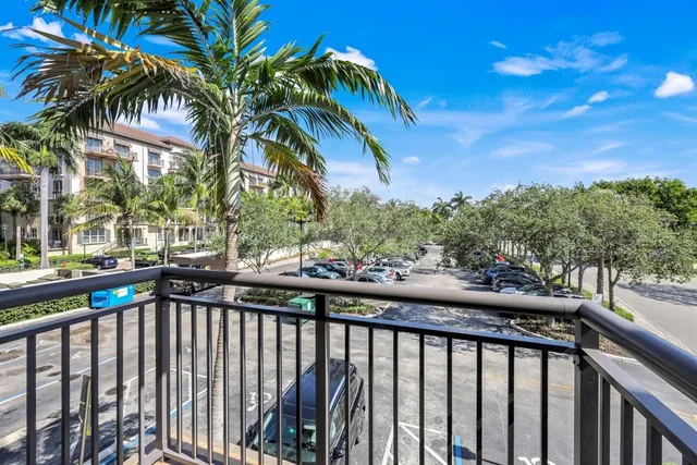 a city view from a balcony