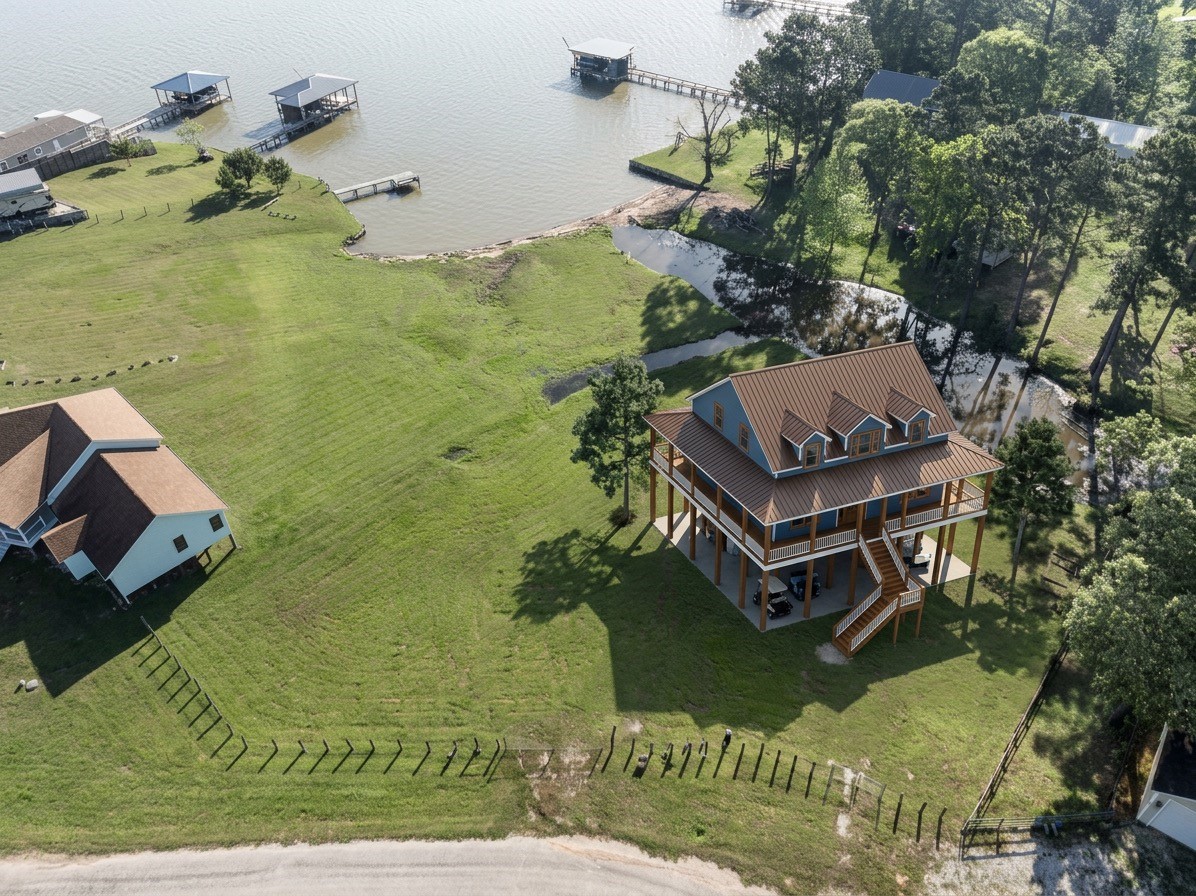 500 Lagoon Drive Point Blank, TX 77364 - Photo 1 of 23 a aerial view of a house with a yard