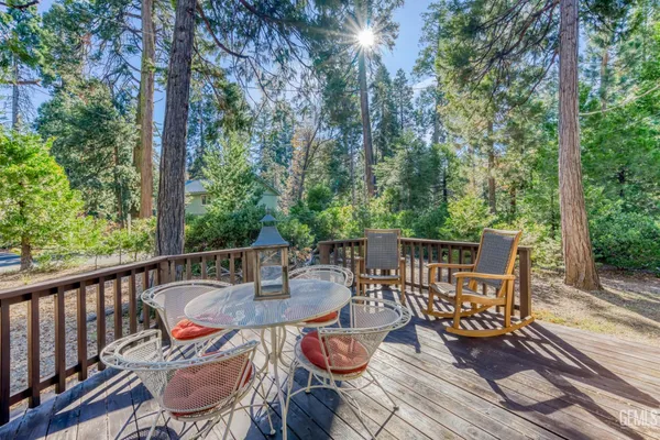 a outdoor view with a sitting space