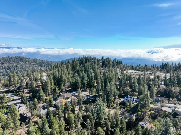 a view of a city with mountains in the background
