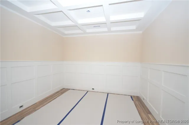 a view of a room with white door