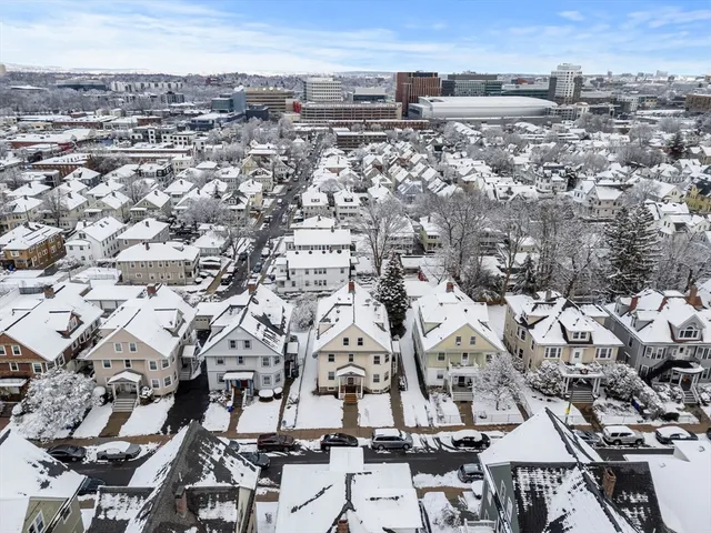 an aerial view of a city
