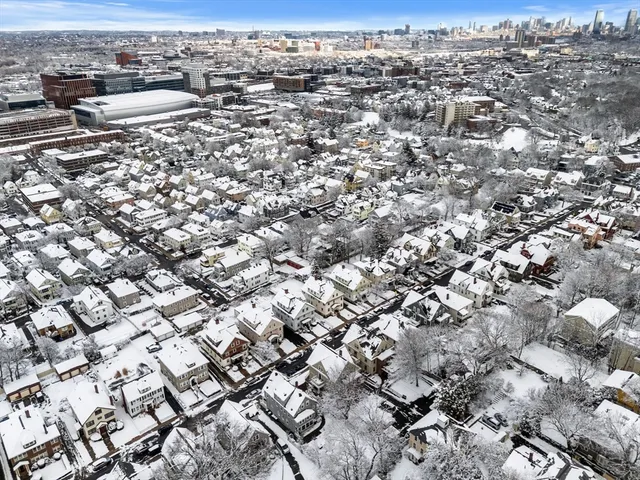 an aerial view of a city