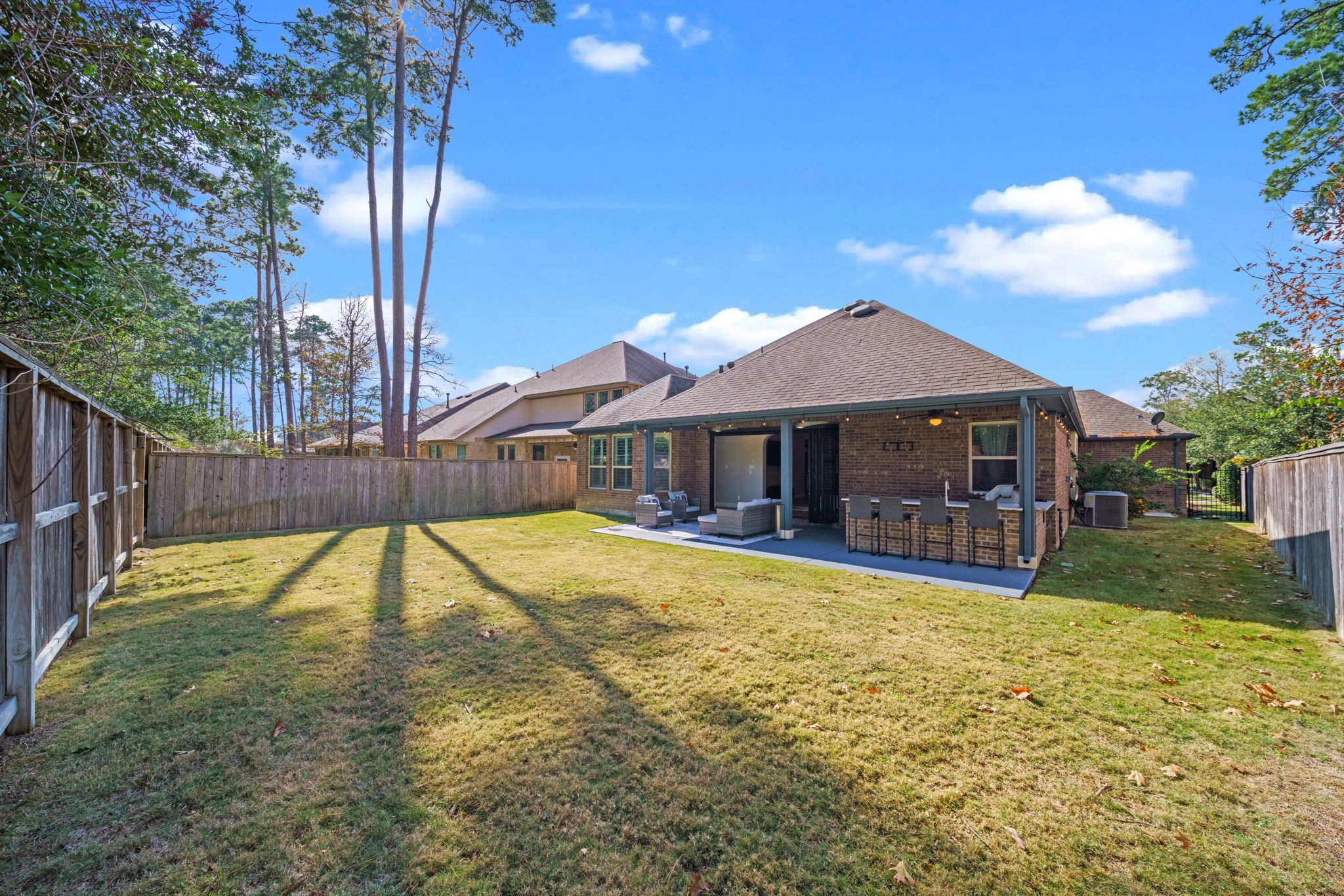 15 Inland Prairie Drive Tomball, TX 77375 - Photo 43 of 46 Another view of the backyard with no rear neighbors.