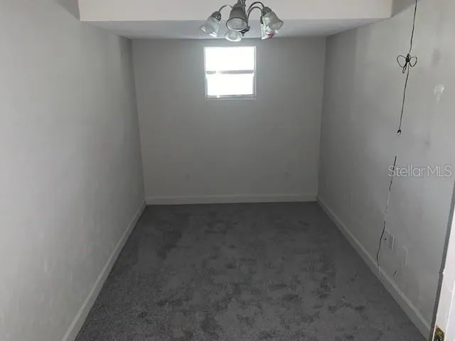 a view of a window in an empty room