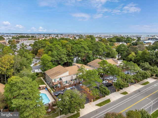 an aerial view of multiple house