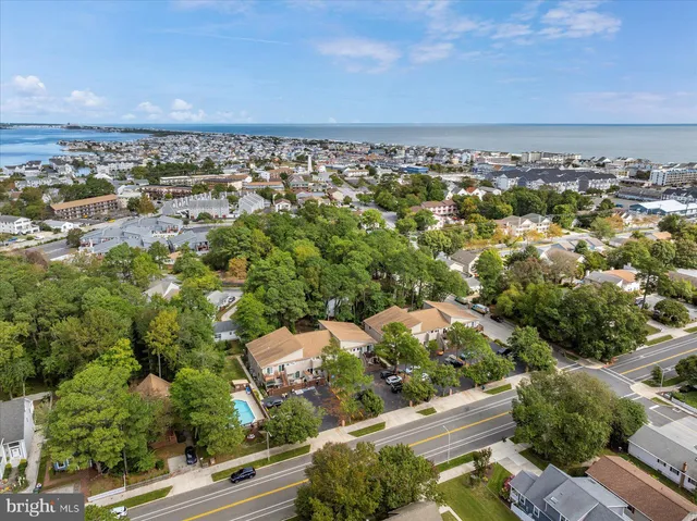 an aerial view of multiple house