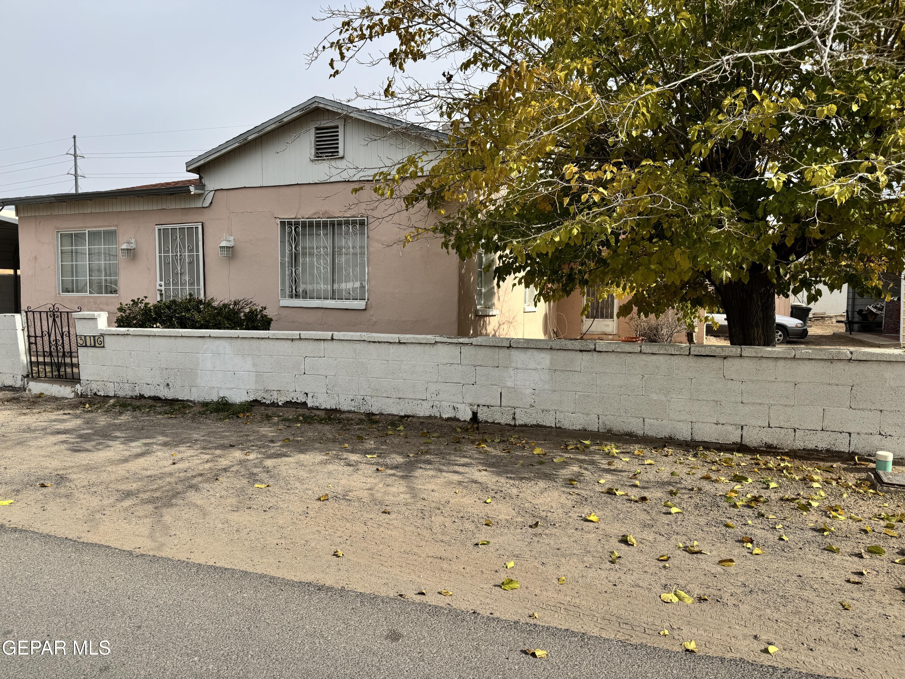 316 St Anthony Street Anthony, NM 88021 - Photo 2 of 29 a front view of a house with a yard
