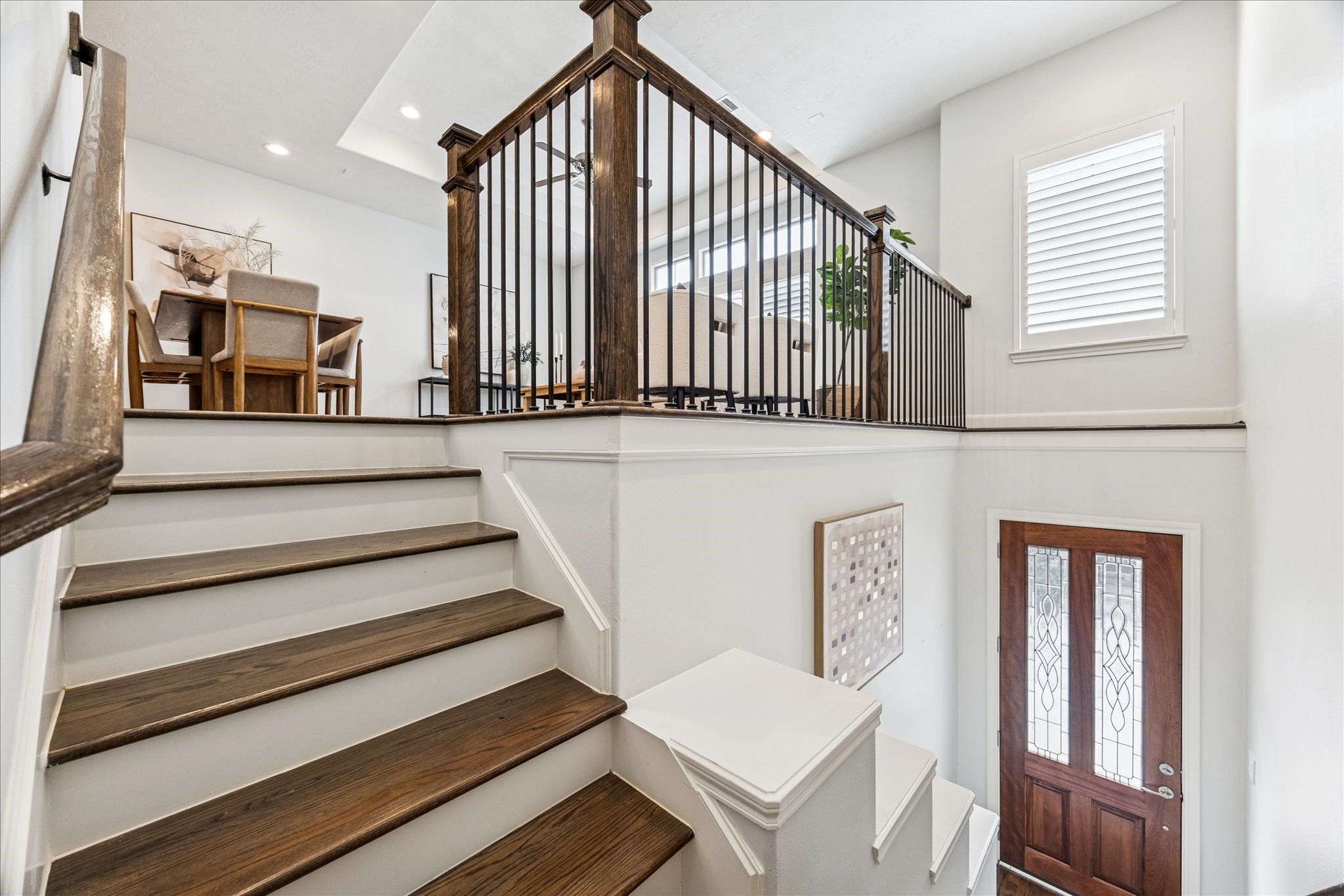 1216 Sampson Street Houston, TX 77003 - Photo 14 of 36 a view of entryway and hall with wooden floor