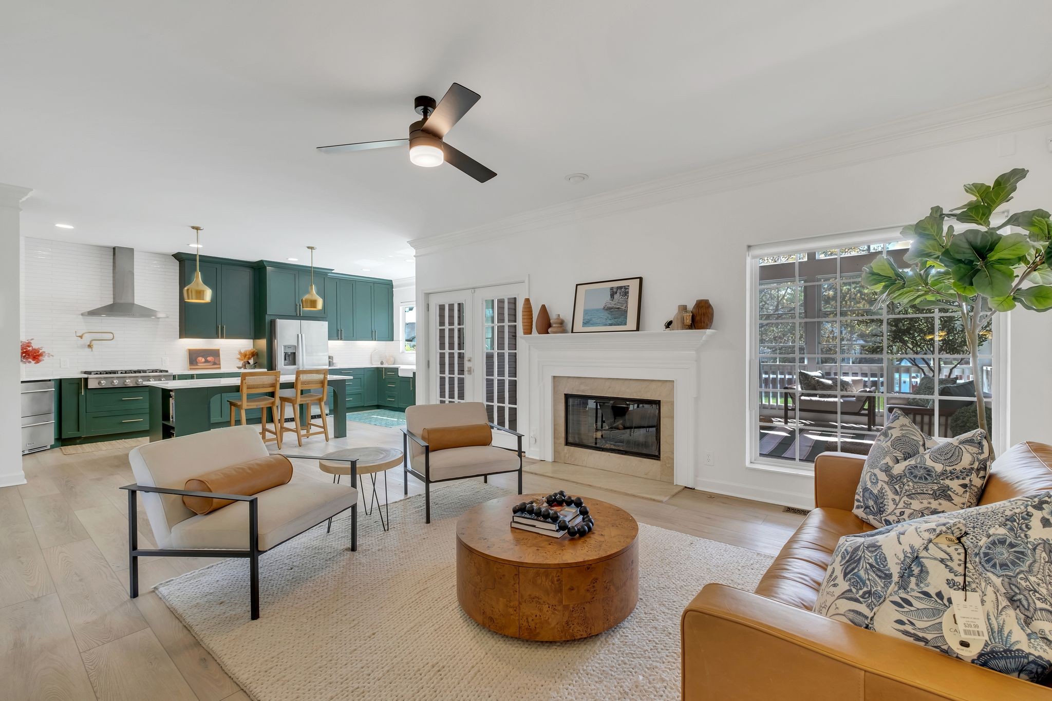 378 Logans Circle Franklin, TN 37067 - Photo 9 of 49 a living room with furniture and a fireplace