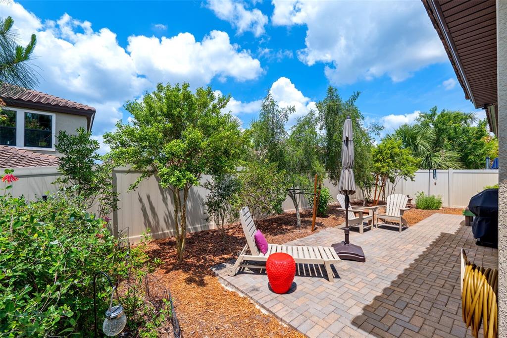 3877 Burdick Loop Odessa, FL 33556 - Photo 22 of 64 a view of a backyard with sitting area and furniture