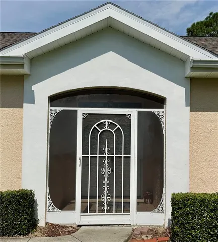 a view of a house with a door