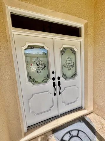 a view of yard with furniture and garden