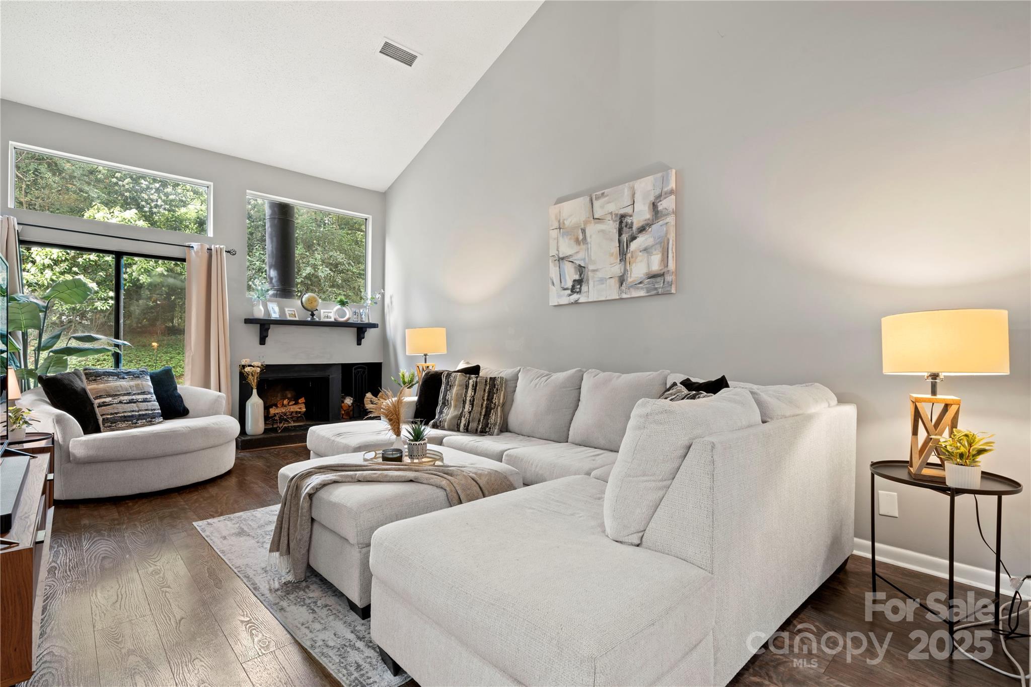 181 Riverview Terrace Clover, SC 29710 - Photo 16 of 43 a living room with furniture and a fireplace