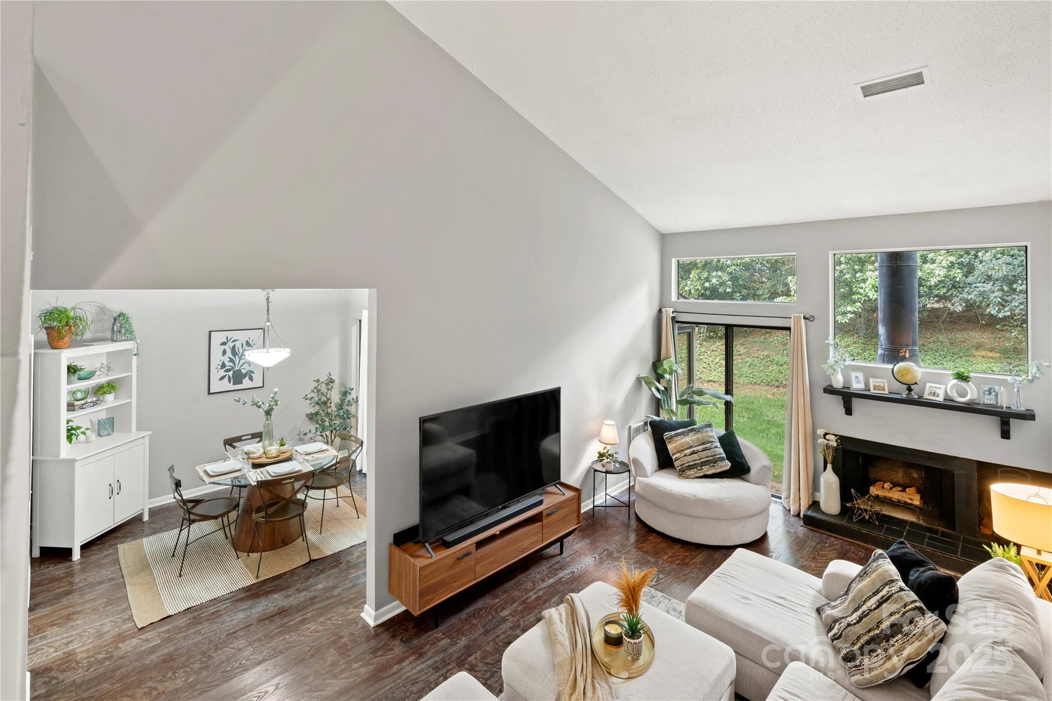 181 Riverview Terrace Clover, SC 29710 - Photo 19 of 43 a living room with furniture flat screen tv and a fireplace